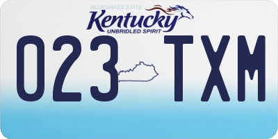 KY license plate 023TXM