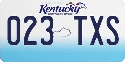 KY license plate 023TXS