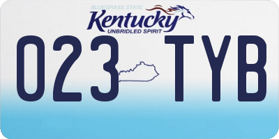 KY license plate 023TYB