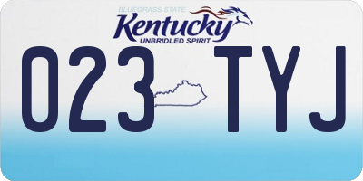 KY license plate 023TYJ