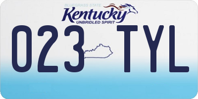 KY license plate 023TYL