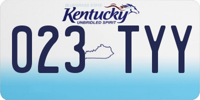 KY license plate 023TYY