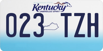 KY license plate 023TZH