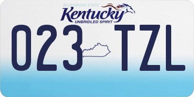 KY license plate 023TZL