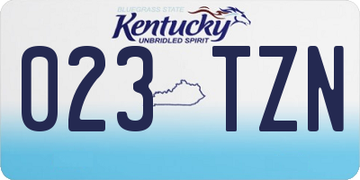 KY license plate 023TZN