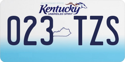KY license plate 023TZS