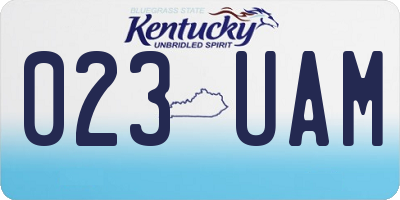 KY license plate 023UAM