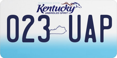 KY license plate 023UAP