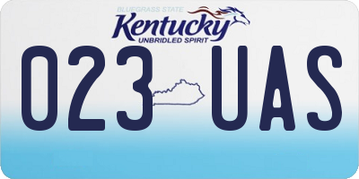 KY license plate 023UAS