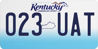 KY license plate 023UAT