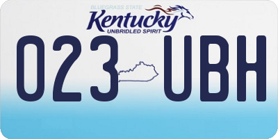 KY license plate 023UBH