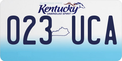 KY license plate 023UCA