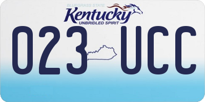 KY license plate 023UCC