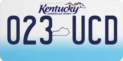 KY license plate 023UCD