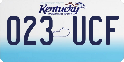 KY license plate 023UCF