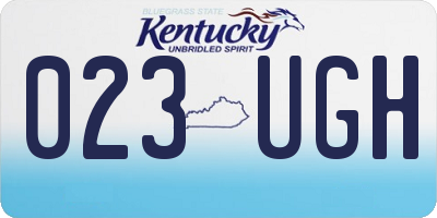 KY license plate 023UGH