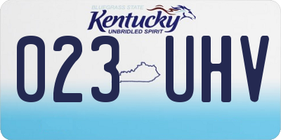 KY license plate 023UHV