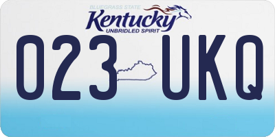 KY license plate 023UKQ