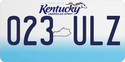 KY license plate 023ULZ