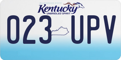 KY license plate 023UPV
