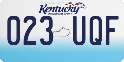 KY license plate 023UQF