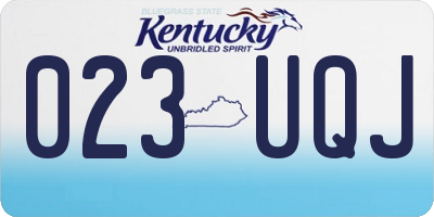 KY license plate 023UQJ