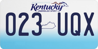 KY license plate 023UQX