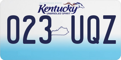 KY license plate 023UQZ