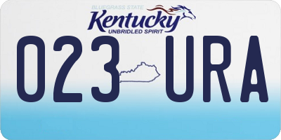 KY license plate 023URA