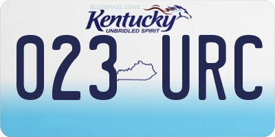 KY license plate 023URC