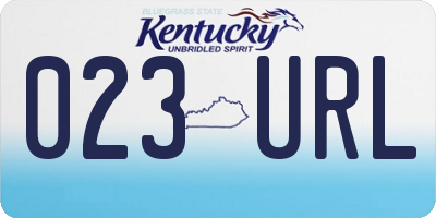 KY license plate 023URL