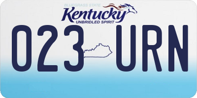 KY license plate 023URN