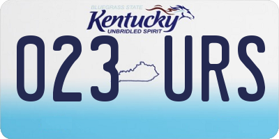KY license plate 023URS