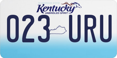 KY license plate 023URU