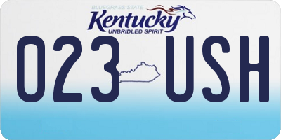 KY license plate 023USH