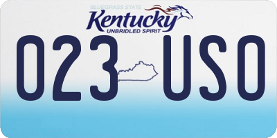 KY license plate 023USO