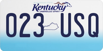 KY license plate 023USQ
