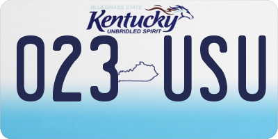 KY license plate 023USU