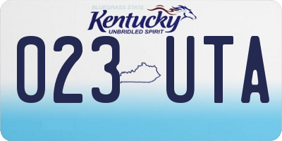 KY license plate 023UTA