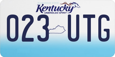 KY license plate 023UTG