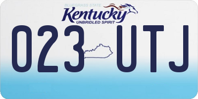 KY license plate 023UTJ