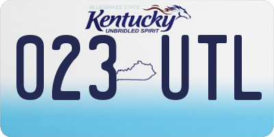 KY license plate 023UTL