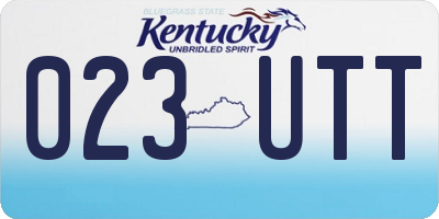 KY license plate 023UTT