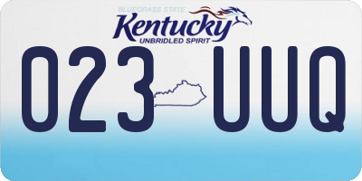 KY license plate 023UUQ