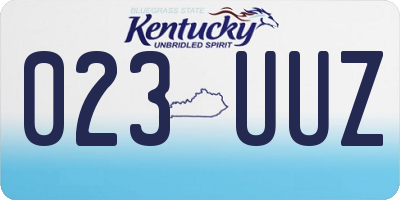 KY license plate 023UUZ