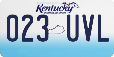 KY license plate 023UVL