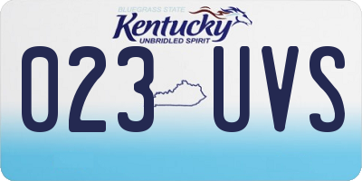 KY license plate 023UVS