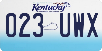 KY license plate 023UWX