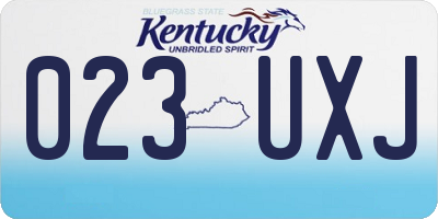 KY license plate 023UXJ