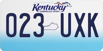 KY license plate 023UXK